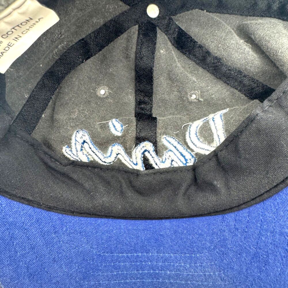 Paris France Snap Back Hat Embroidered Blue Gray Soft Supple Quality Vintage 90s - Picture 3 of 4